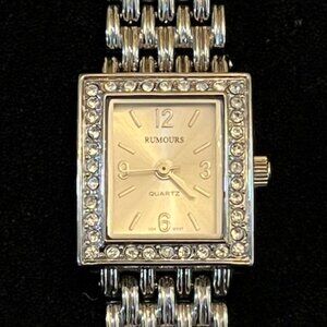 RUMOURS | Women's Bracelet Watch Crystal Accents-EUC